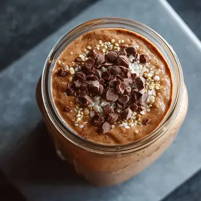 High Protein Brownie Batter Overnight Oats