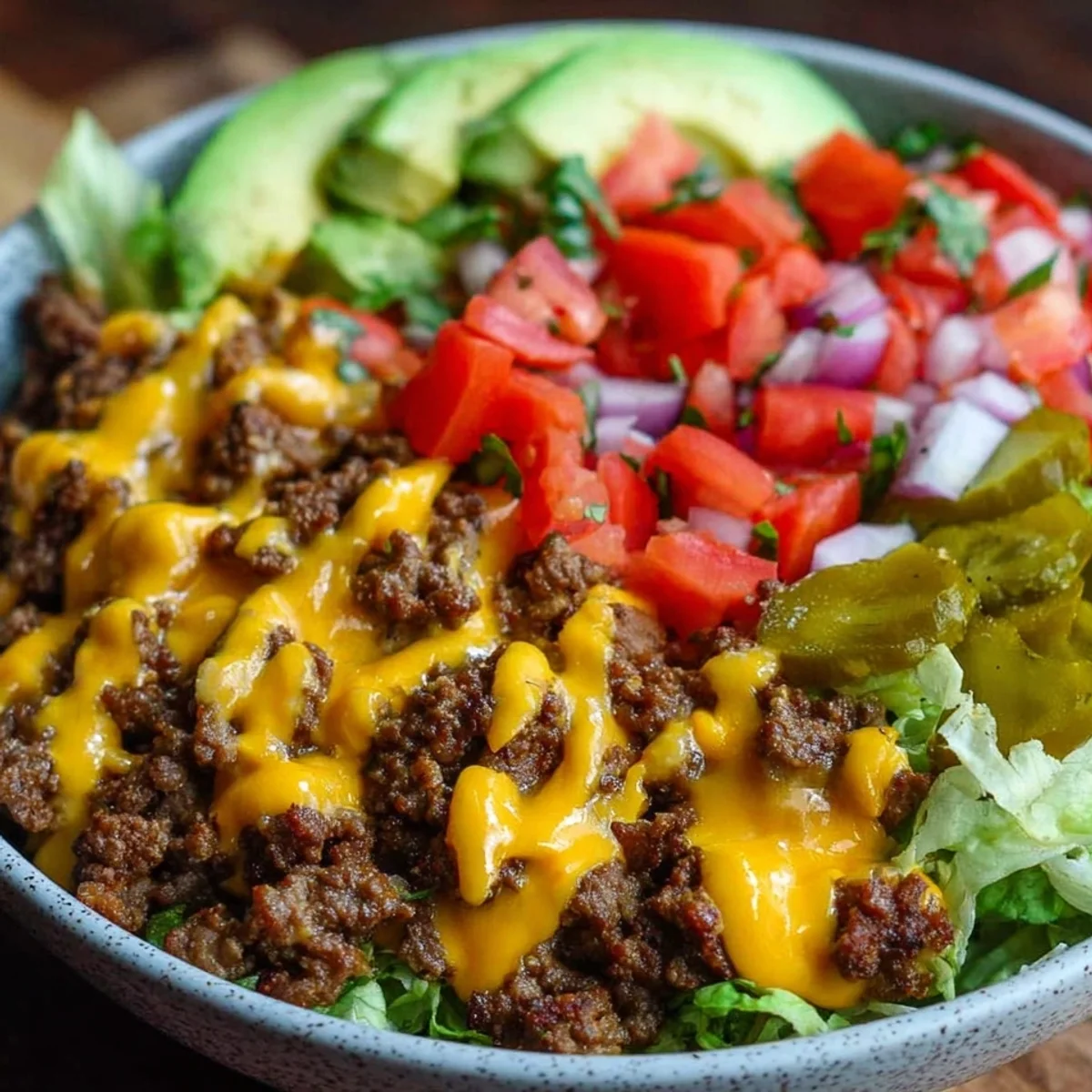 High-Protein Cheeseburger Bowls: Low-Carb Meal Prep