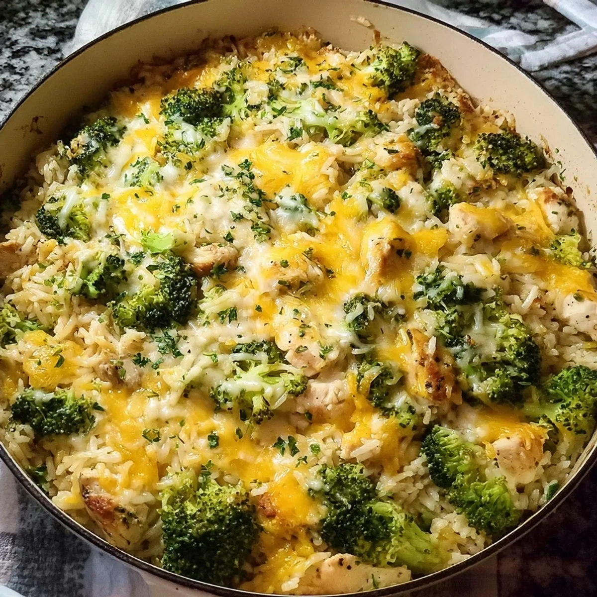 High-Protein Chicken Broccoli Rice Casserole