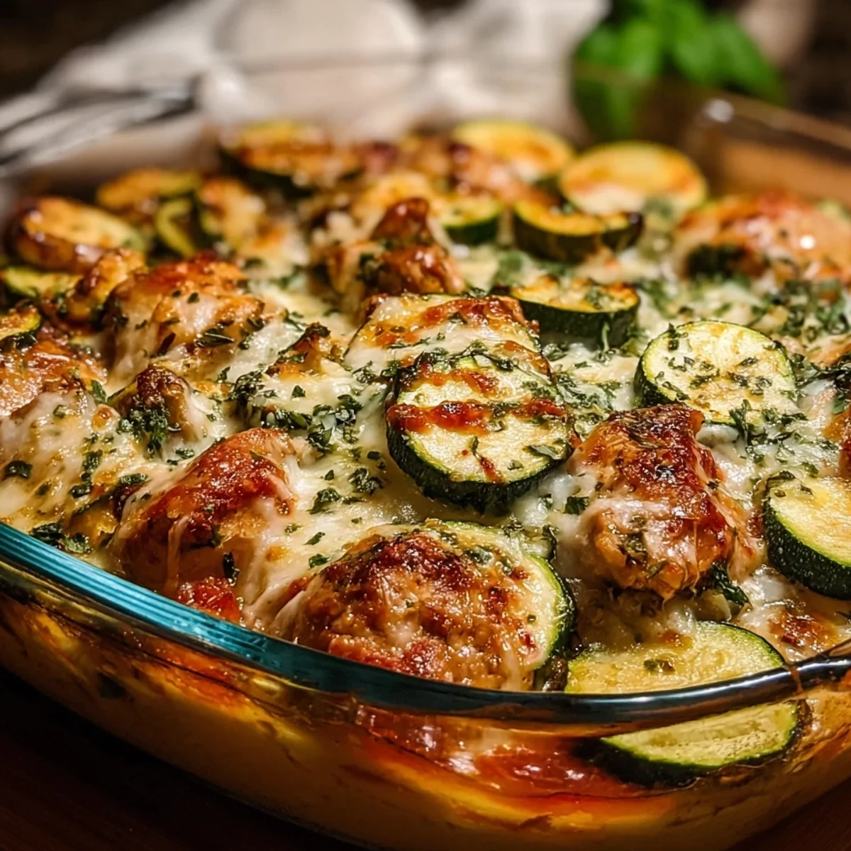 High Protein Chicken Zucchini Bake for Easy Dinners