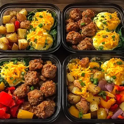 High Protein Freezer Friendly Breakfast Bowls
