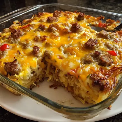 High-Protein Loaded Hash Browns Breakfast Casserole