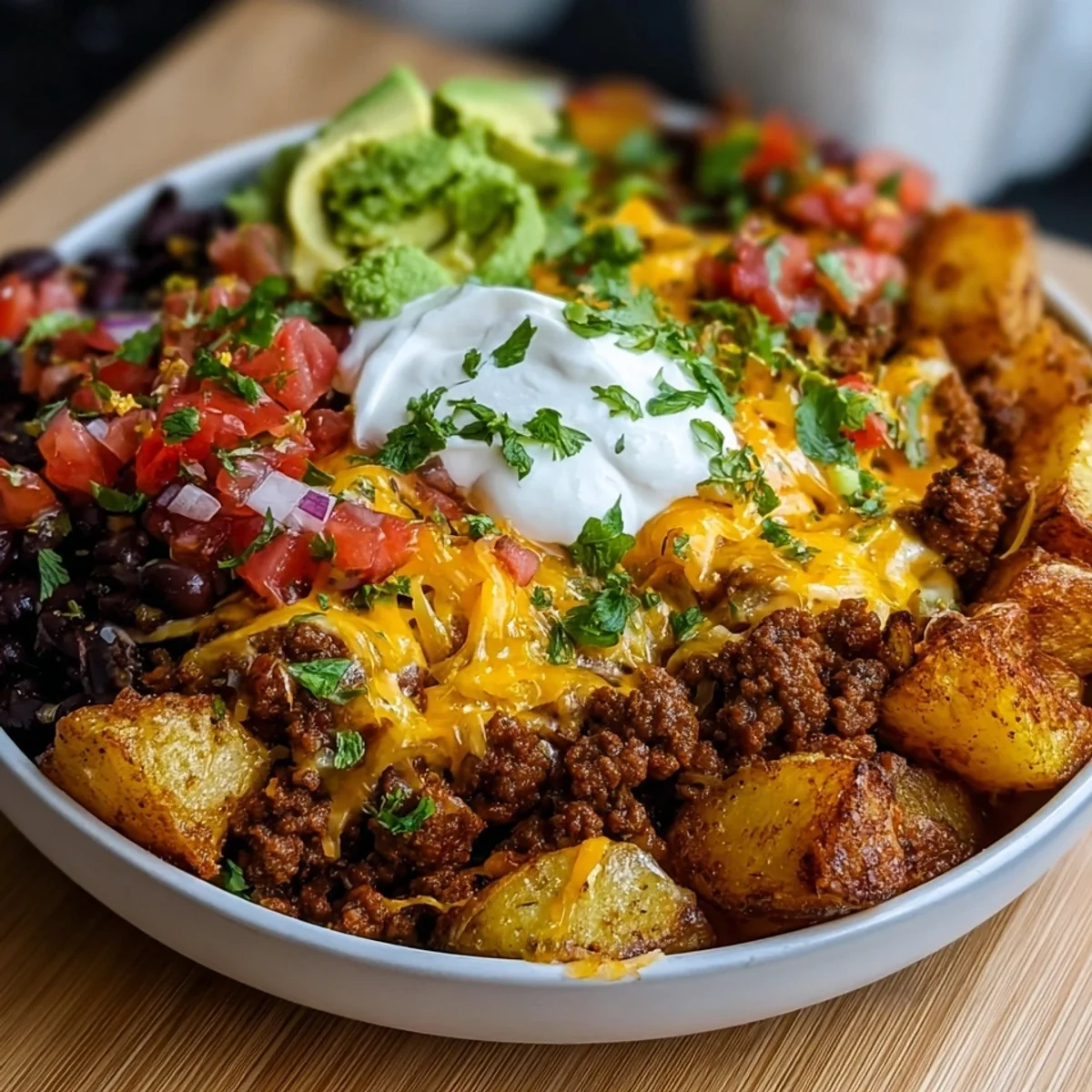 Loaded Potato Taco Bowl: Hearty High-Protein Meal