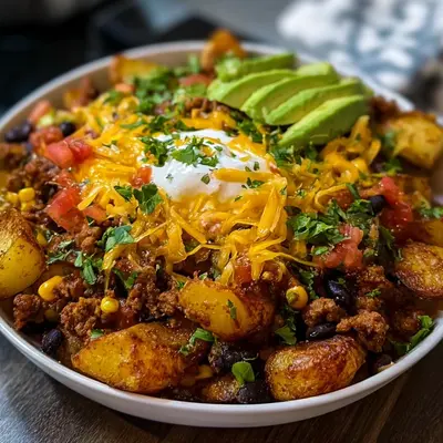 Loaded Potato Taco Bowl: High Protein & Flavorful