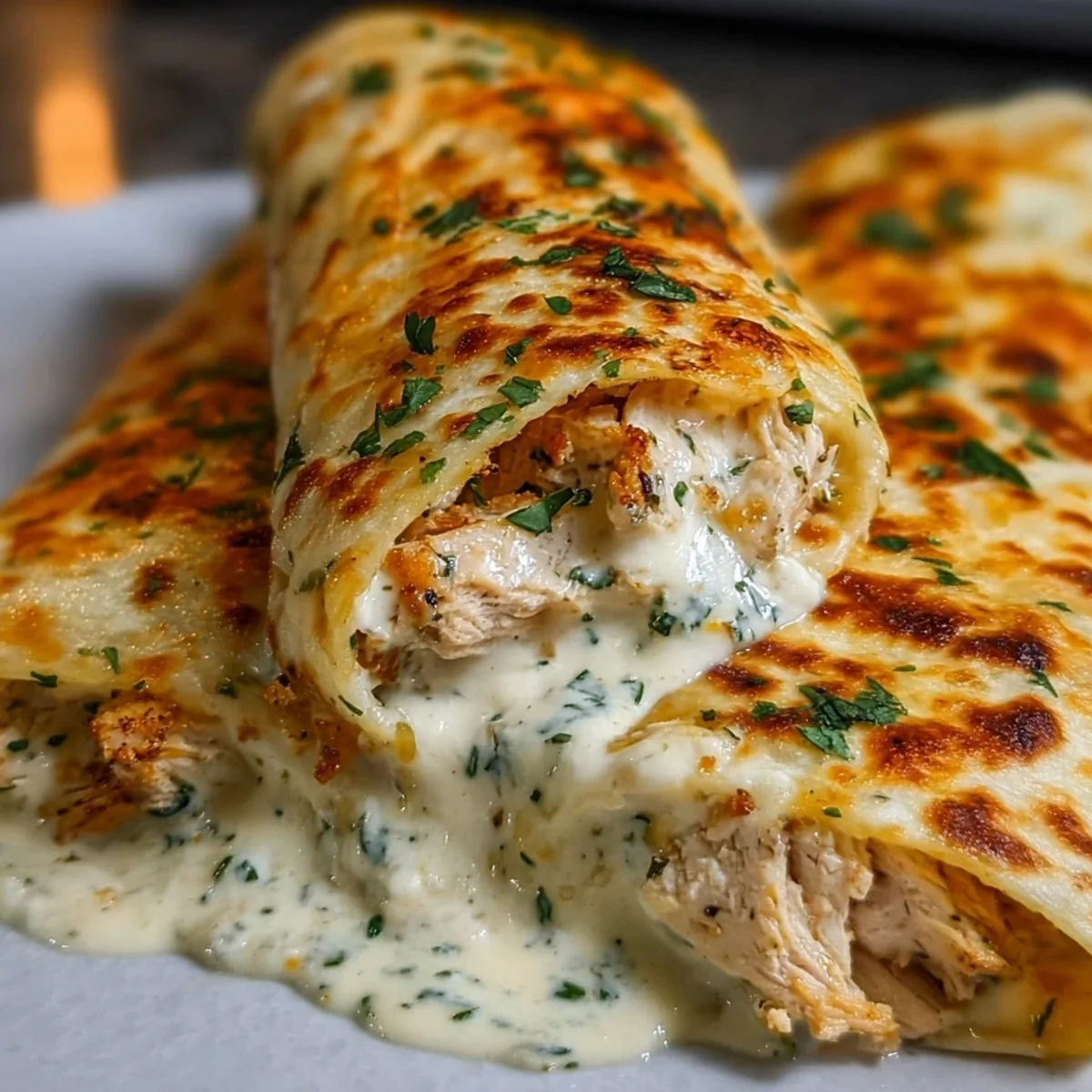 Low Carb Cheesy Garlic Chicken Wraps: Keto Delight