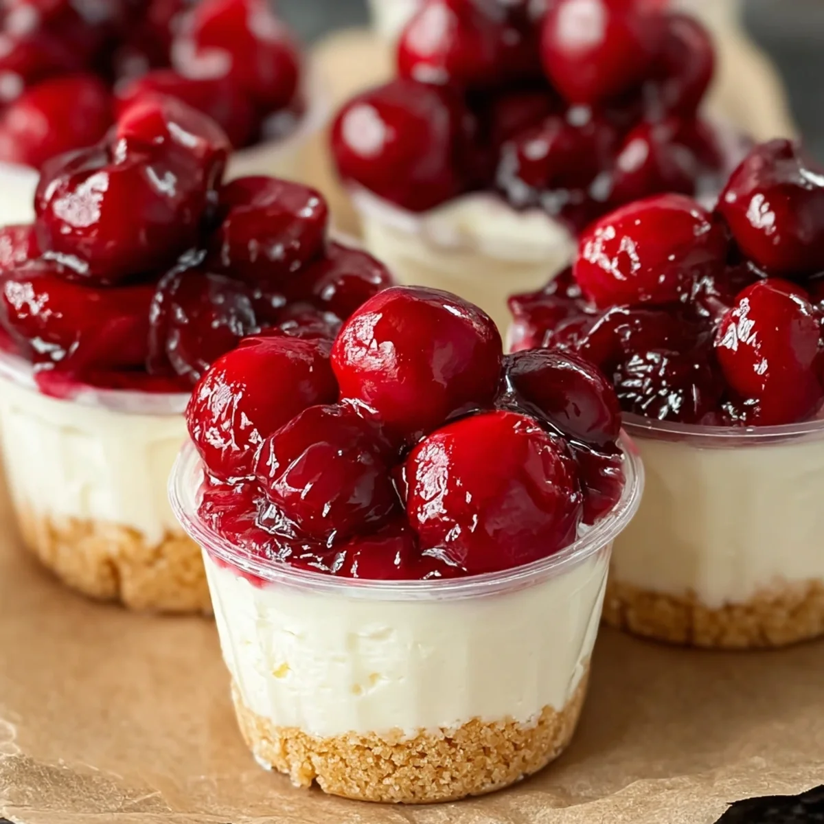Low Carb Cherry Cheesecake Cups - Easy No-Bake Dessert