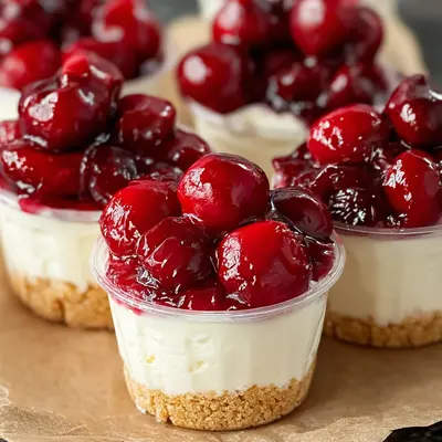 Low Carb Cherry Cheesecake Cups - Easy No-Bake Dessert