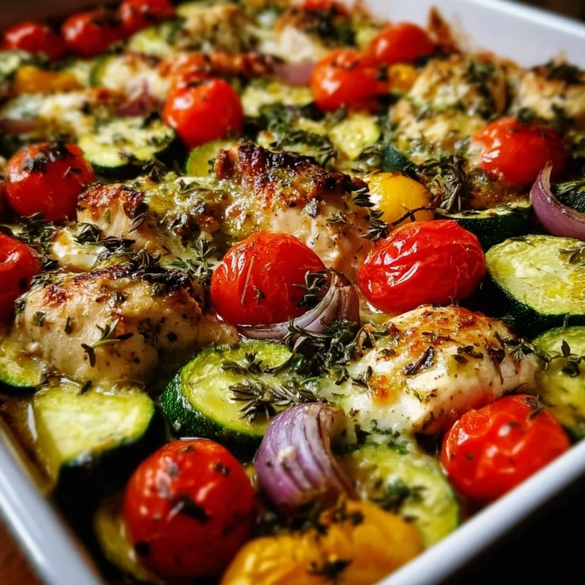 Mediterranean Chicken Zucchini Bake: One-Pan Meal