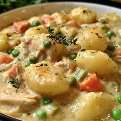 One Pot Gnocchi Chicken Pot Pie: Easy, High-Protein Dinner