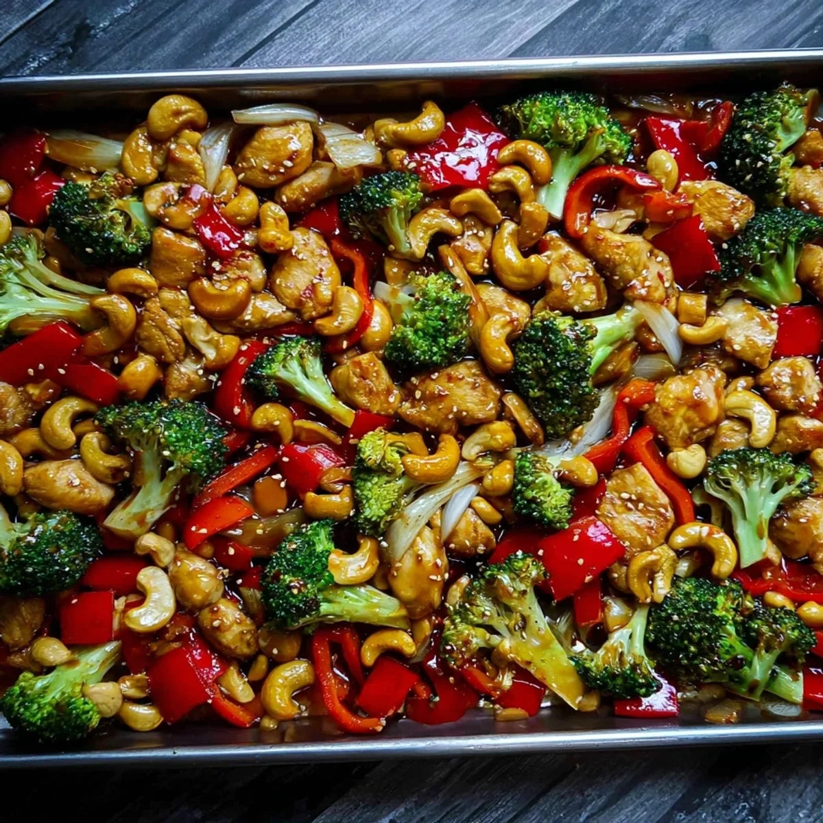 Protein-Packed Sheet Pan Cashew Chicken