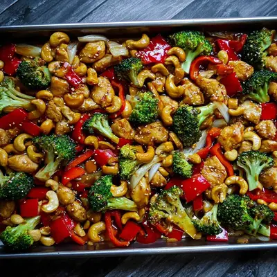 Protein-Packed Sheet Pan Cashew Chicken