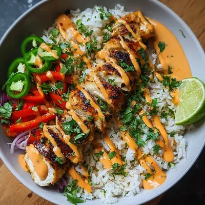 Protein-Packed Sweet Chili Chicken Bowl with Coconut Lime