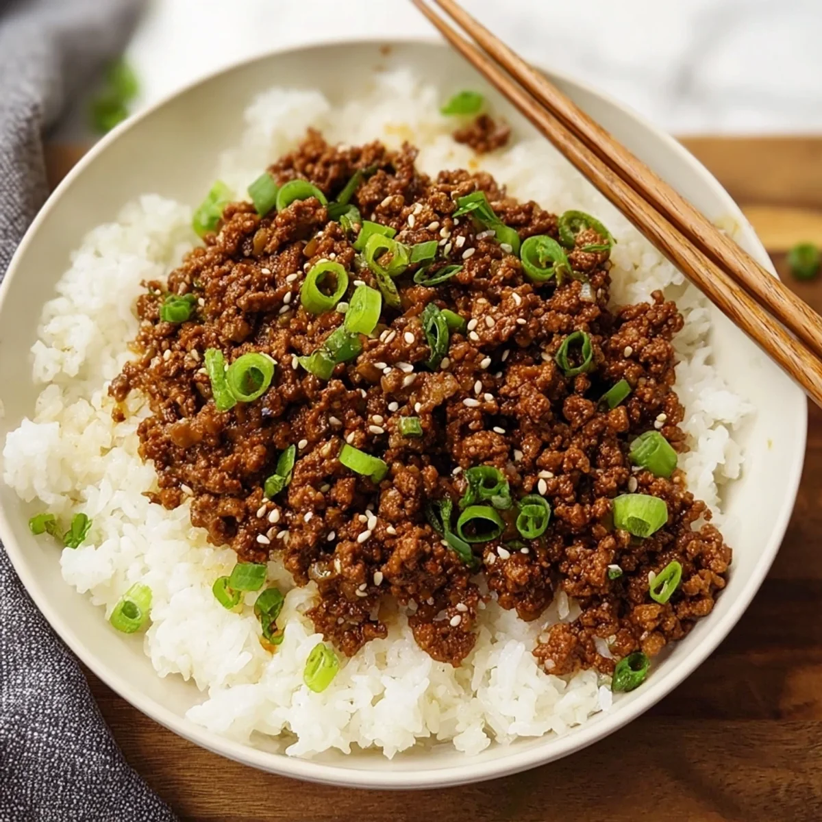 Quick Korean Ground Beef Bowl in 25 Minutes