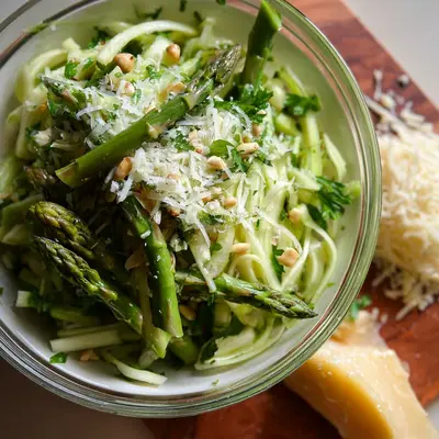 Shaved Asparagus Salad with Zesty Lemon Dressing
