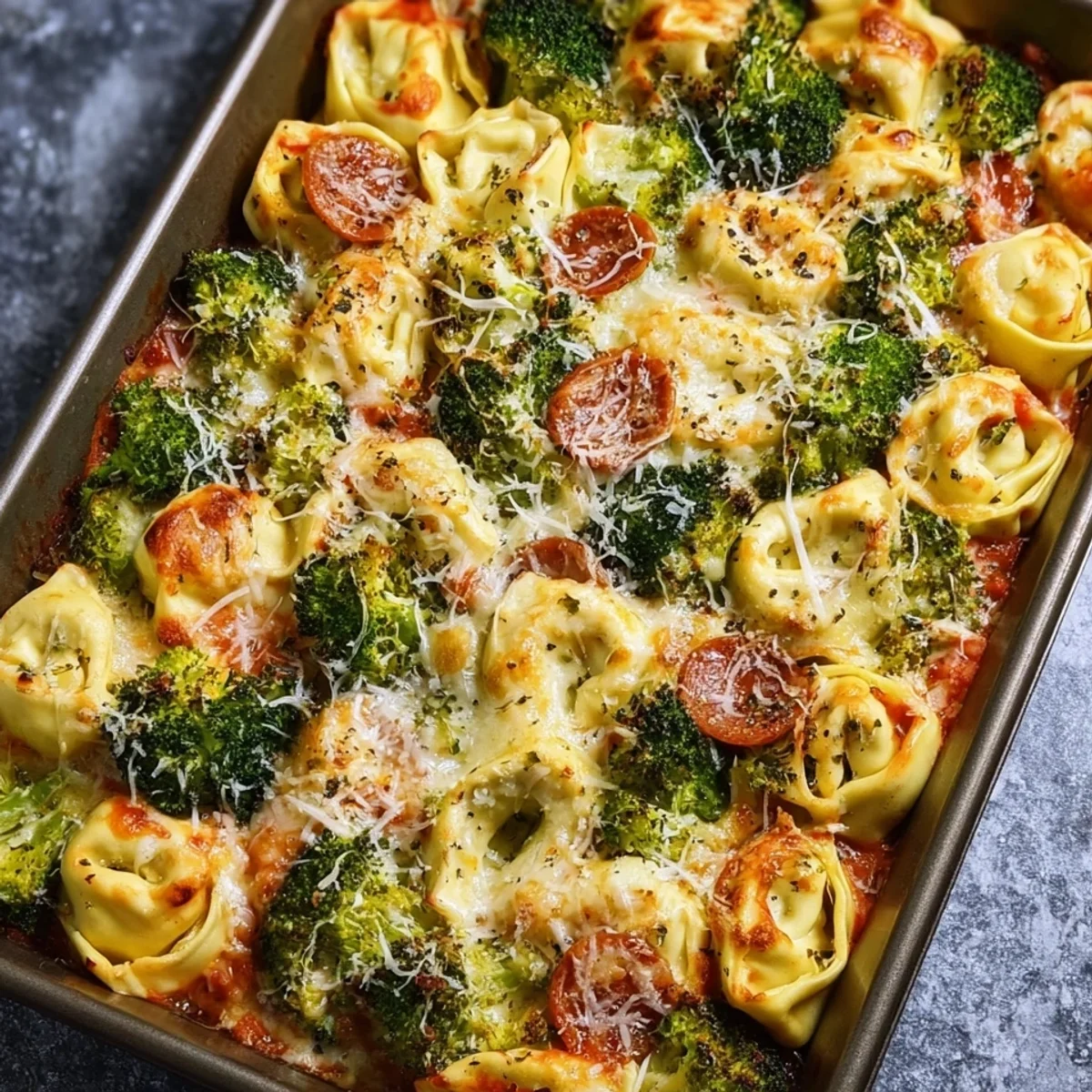 Sheet Pan Broccoli Tortellini Bake: Easy One-Pan Dinner