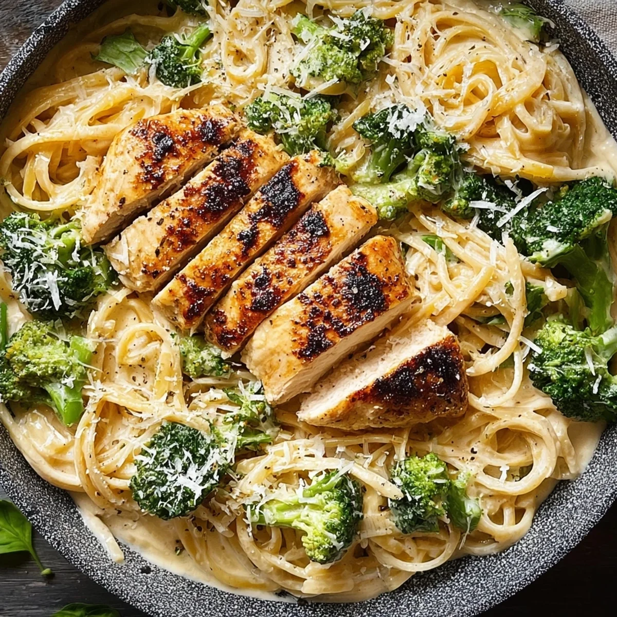Skinny Chicken Broccoli Alfredo: Low Calorie & Creamy