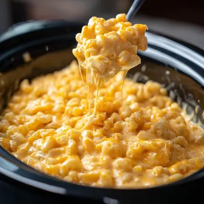 Slow Cooker Mac and Cheese with Creamy Cheddar