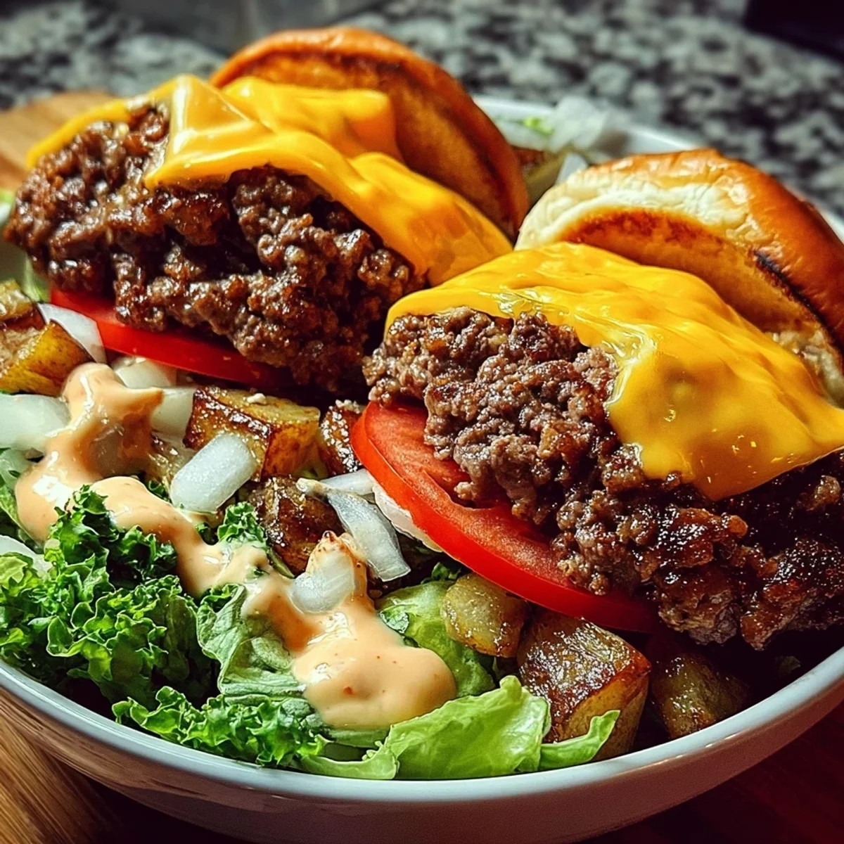 Smash Burger Bowl: High Protein, Low Carb Dinner