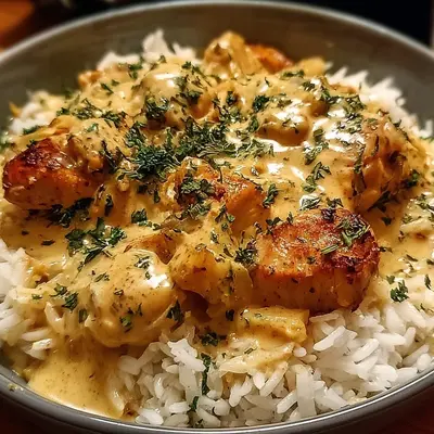 Smothered Chicken & Rice: Easy Creamy Comfort