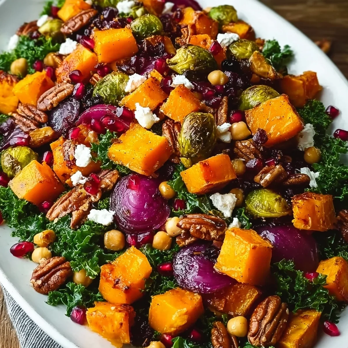Winter Vegetable Salad with Roasted Butternut Squash