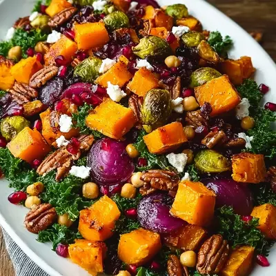 Winter Vegetable Salad with Roasted Butternut Squash