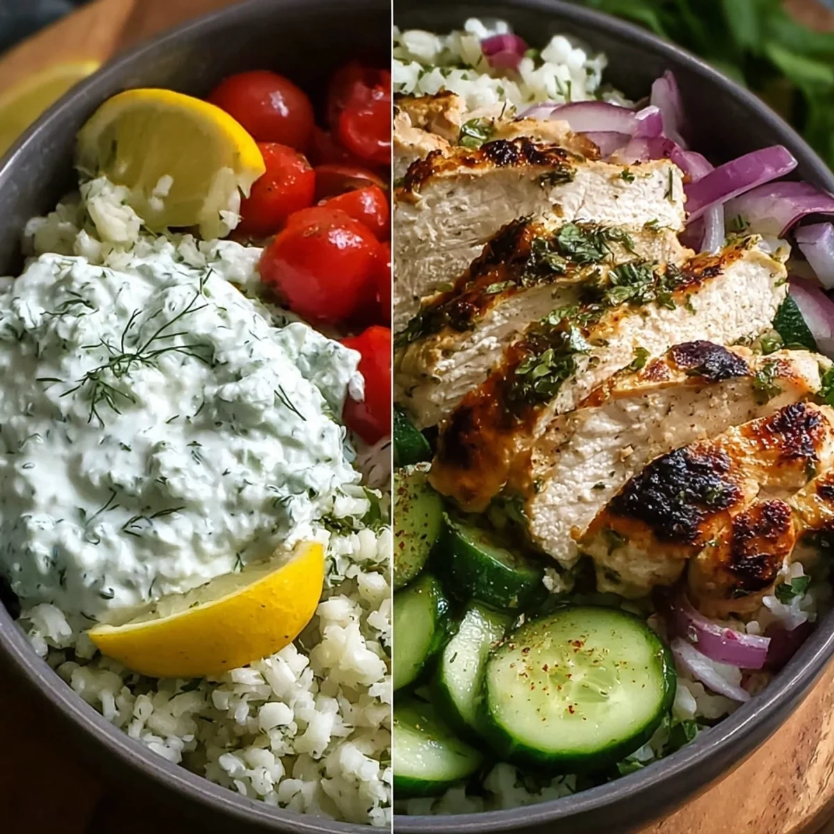 Zesty Mediterranean Chicken Tzatziki Bowls