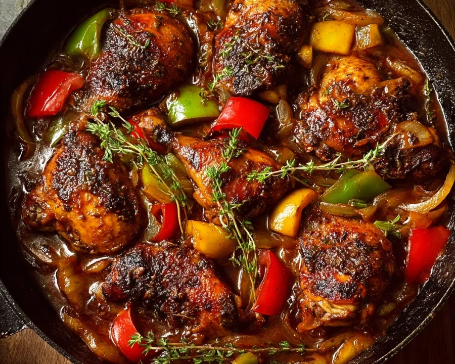 Authentic Caribbean Brown Stew Chicken