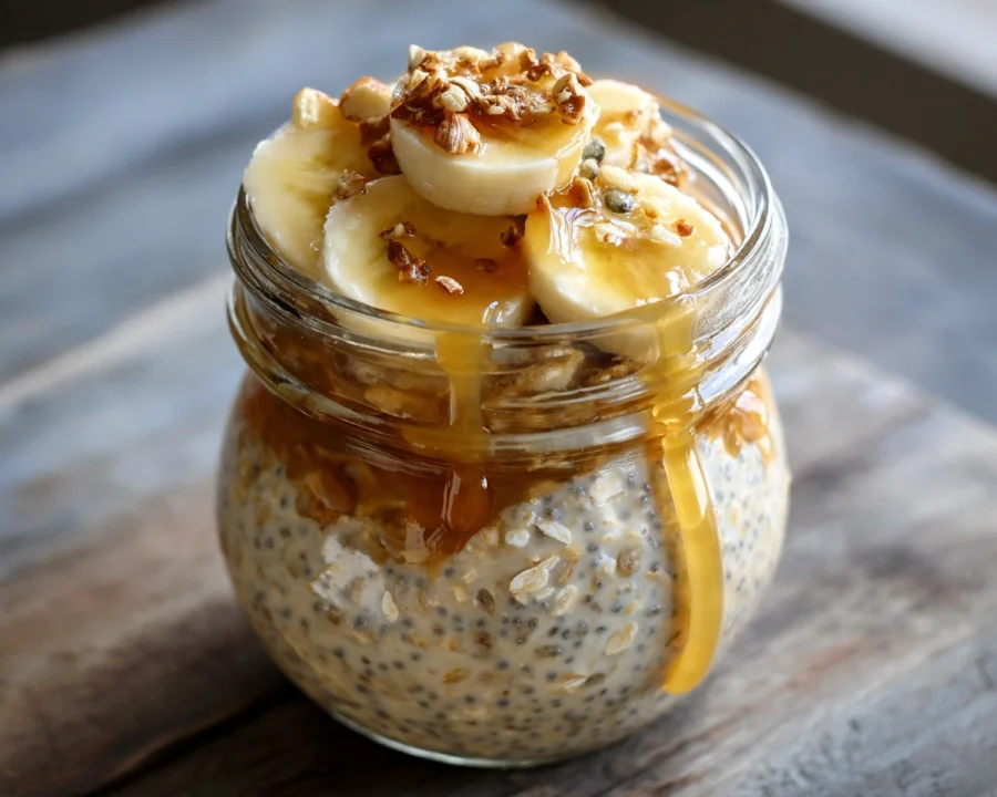 Banana Cream Pie Overnight Oats: Guilt-Free Breakfast