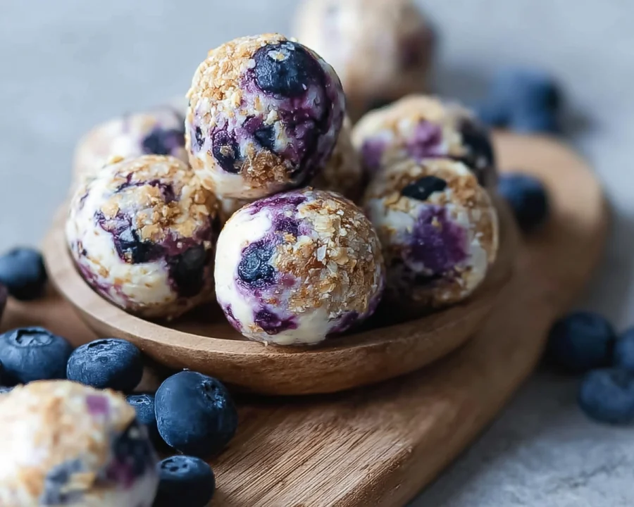 Blueberry Cheesecake Protein Bites: Easy No-Bake Recipe
