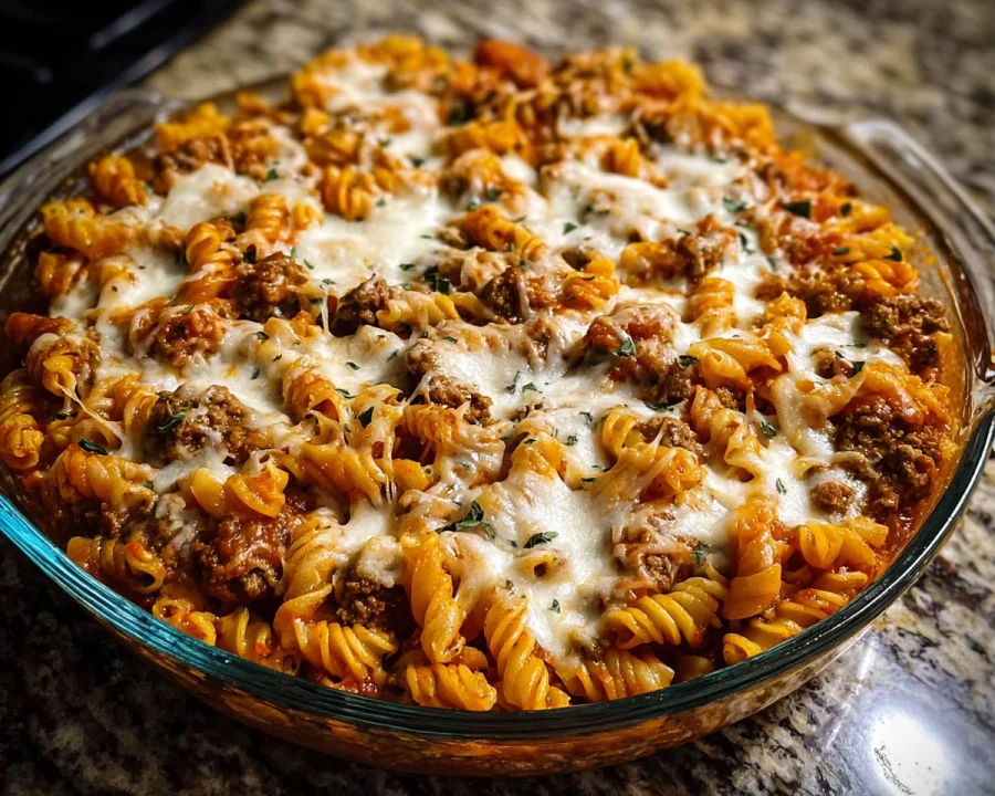 Cottage Cheese Protein Pasta Bake with Ground Beef