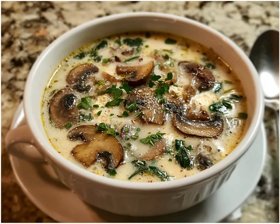 Creamy Cottage Cheese Mushroom Soup High Protein