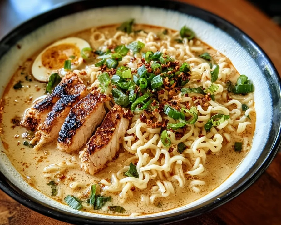 Creamy Garlic Chicken Ramen: Quick & Flavorful