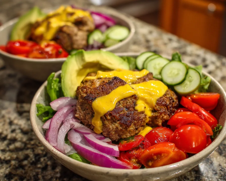 Easy Healthy Burger Bowls for Dinner