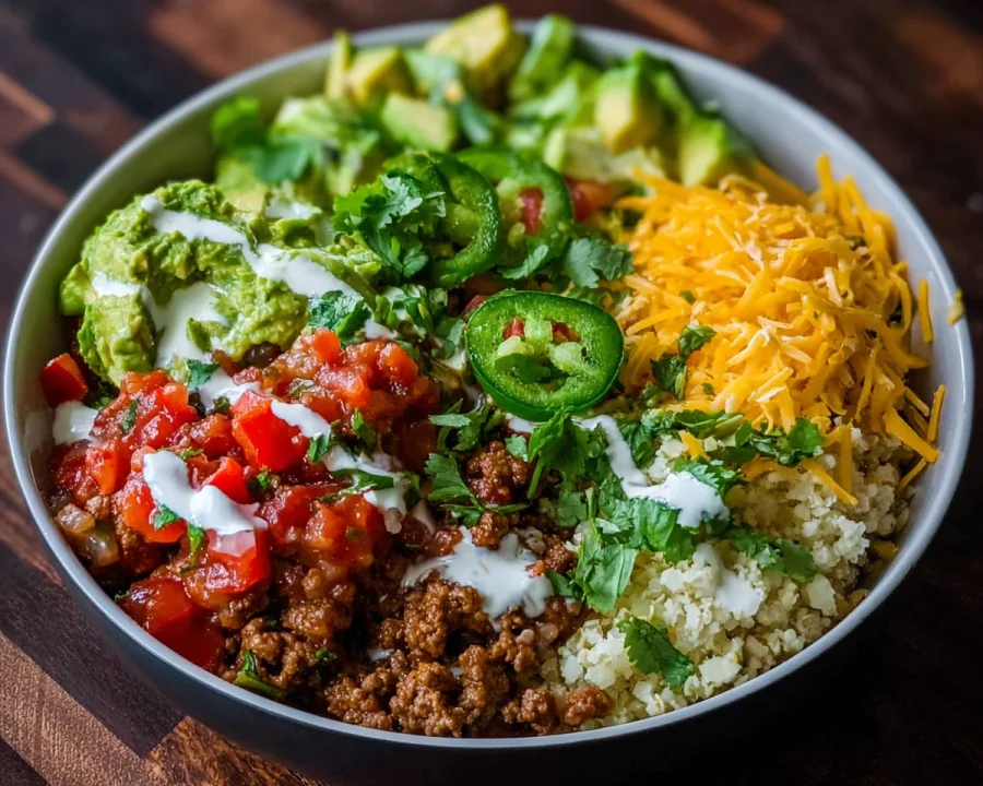 Easy Protein-Packed Low Carb Burrito Bowl