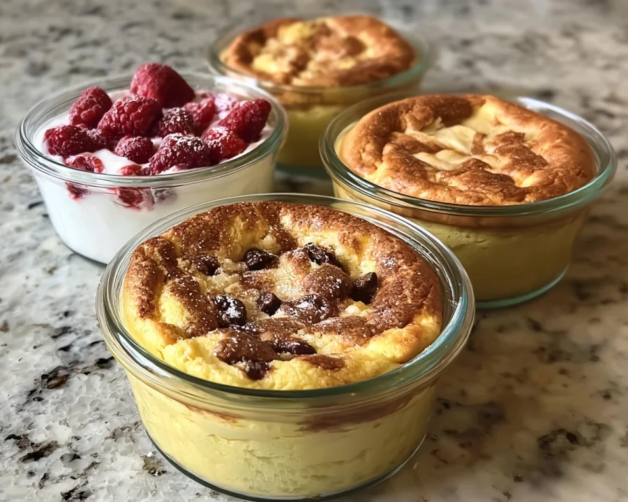 Fluffy Baked Protein Pancake Bowls