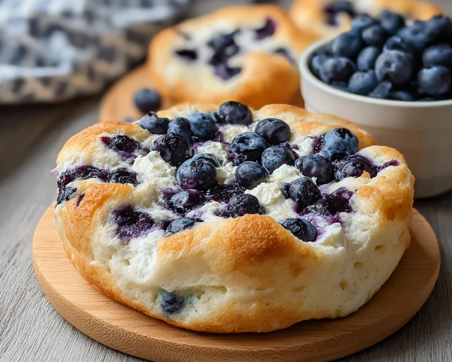 Fluffy Cottage Cheese Blueberry Cloud Bread Recipe