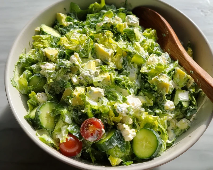 Fresh Creamy Green Goddess Salad Recipe