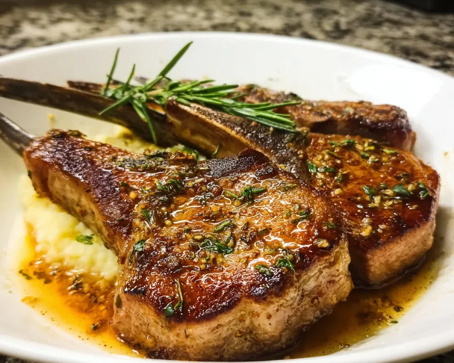 Garlic Butter Pan Seared Lamb Chops