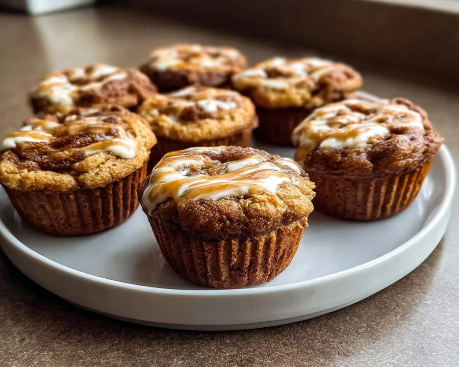 Gluten-Free Cinnamon Roll Protein Muffins for Breakfast