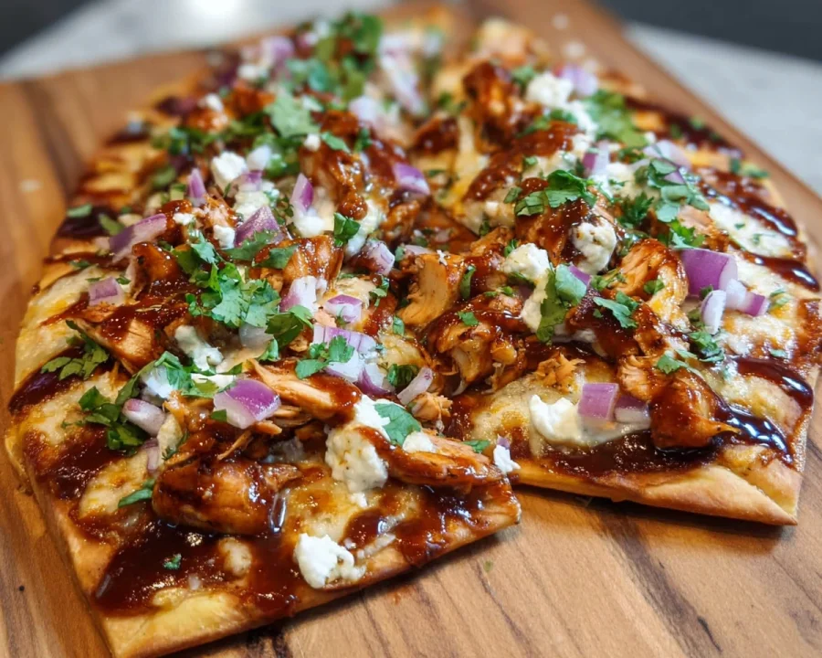 High Protein BBQ Chicken Flatbread