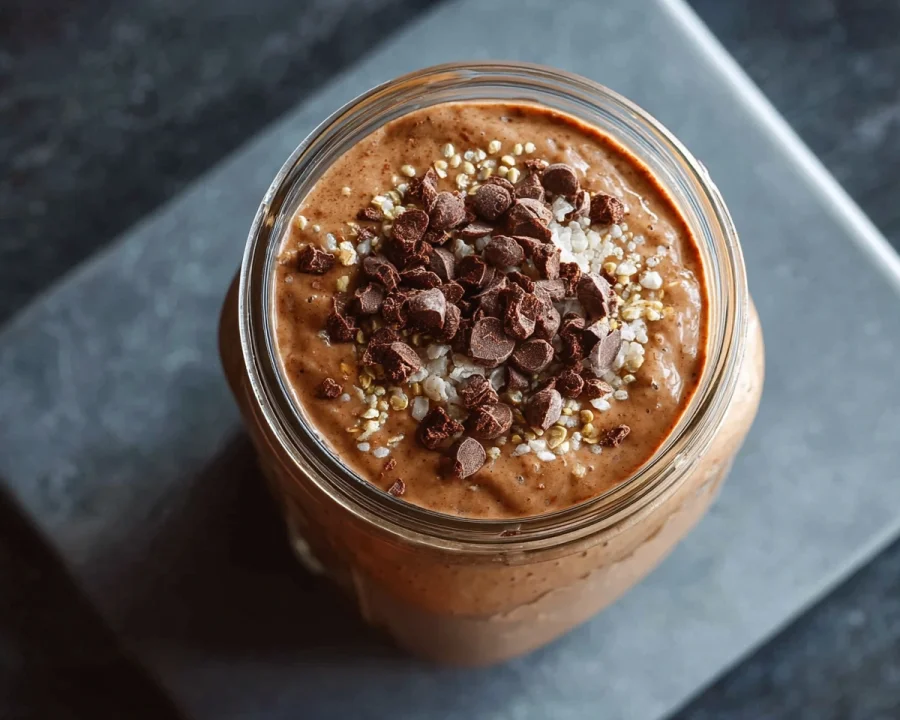 High Protein Brownie Batter Overnight Oats