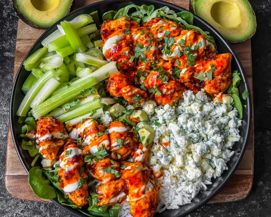 High-Protein Buffalo Chicken Bowls for Meal Prep