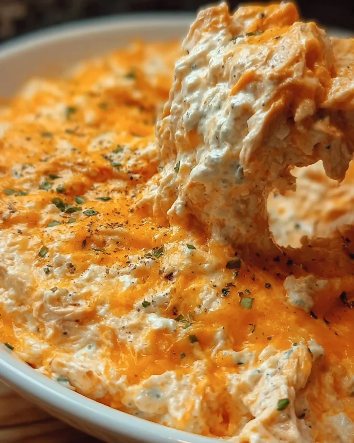 High-Protein Buffalo Chicken Dip with Cottage Cheese