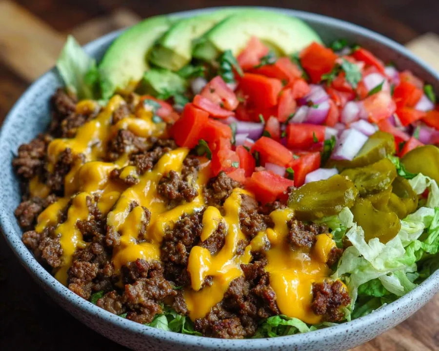High-Protein Cheeseburger Bowls: Low-Carb Meal Prep