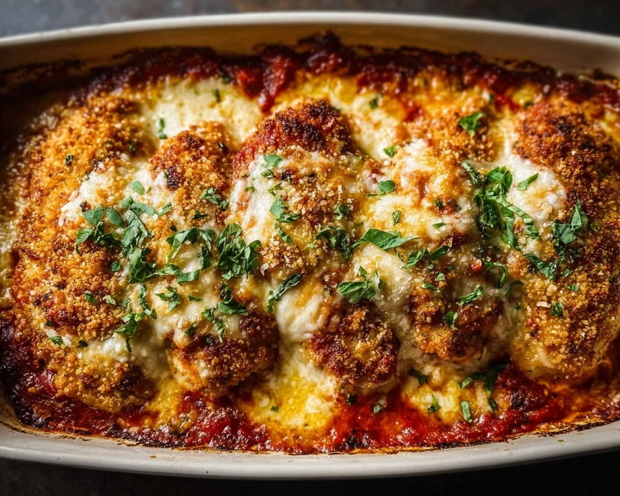 High Protein Chicken Parm Casserole: Easy Family Dinner