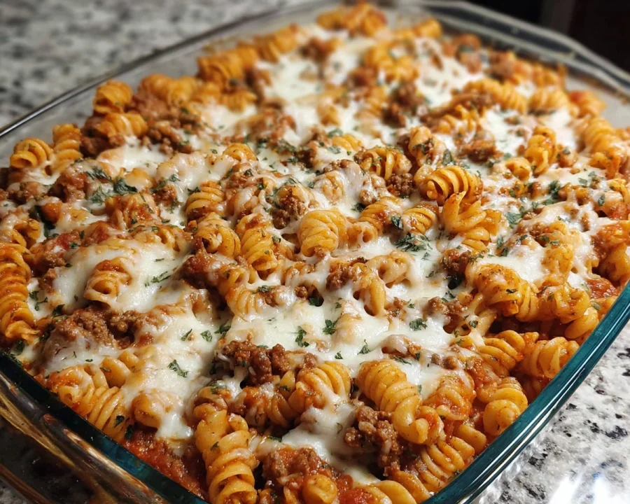 High-Protein Cottage Cheese Beef Pasta Bake