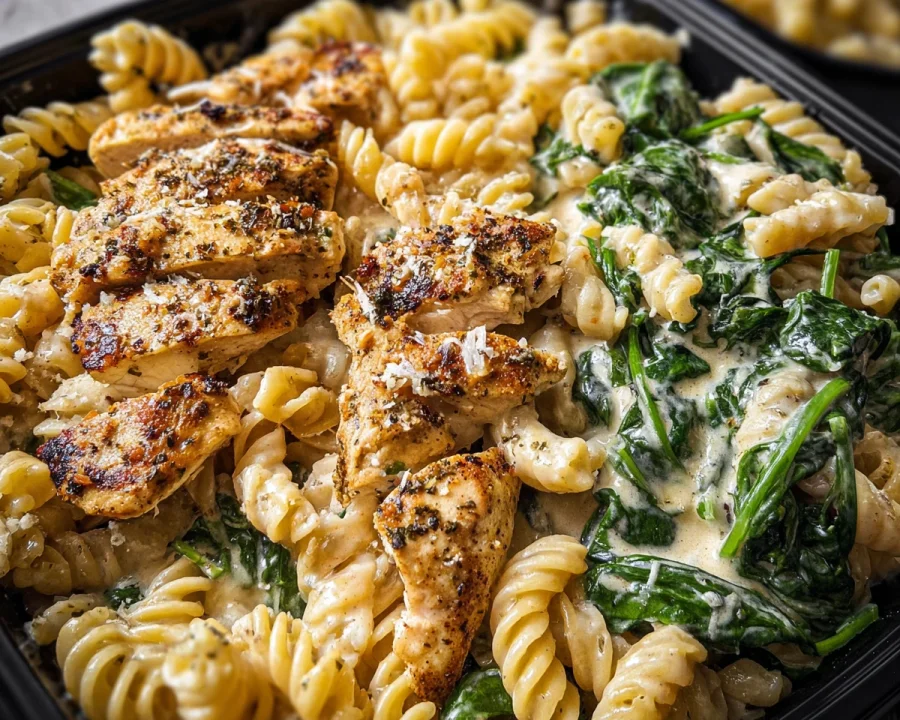 High Protein Garlic Parmesan Pasta Bowls