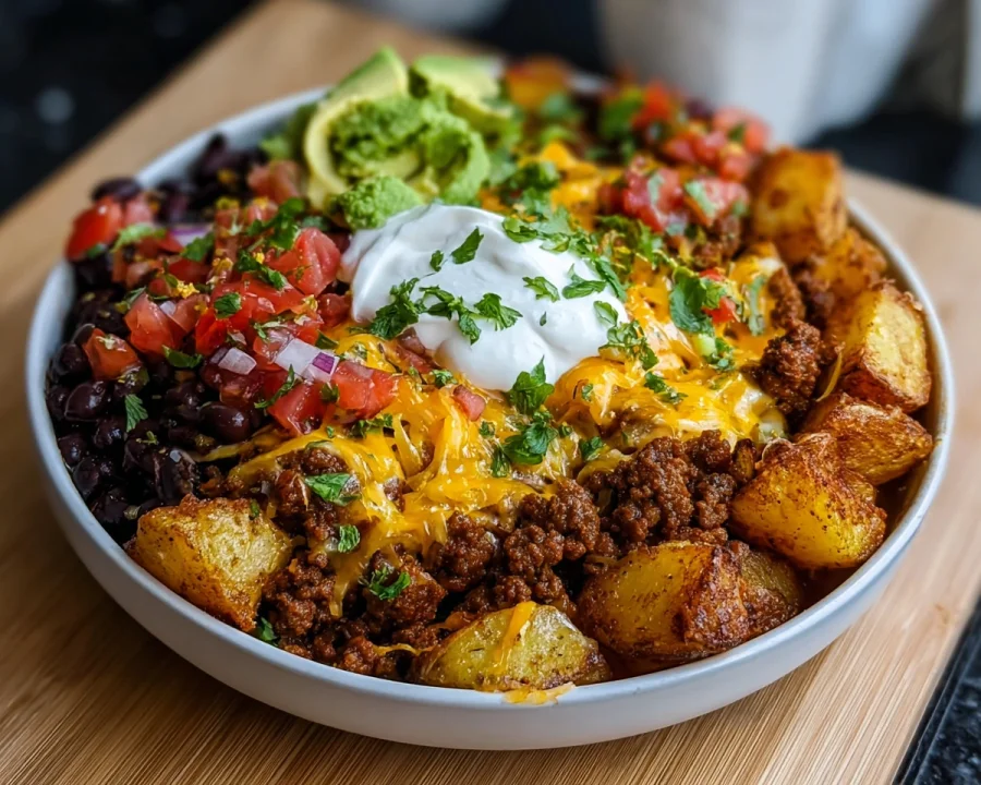 Loaded Potato Taco Bowl: Hearty High-Protein Meal