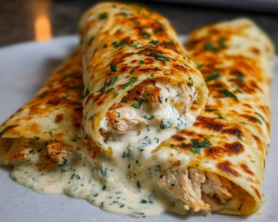 Low Carb Cheesy Garlic Chicken Wraps: Keto Delight