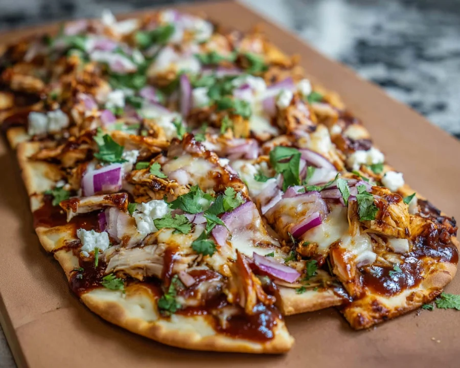 Quick BBQ Chicken Flatbread: High Protein Dinner